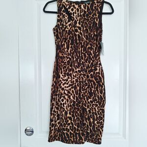 NWT Lauren Ralph Lauren Leopard Print Midi Dress